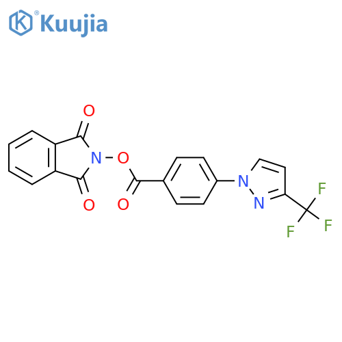 1,3-dioxo-2,3-dihydro-1H-isoindol-2-yl 4-[3-(trifluoromethyl)-1H-pyrazol-1-yl]benzoate structure