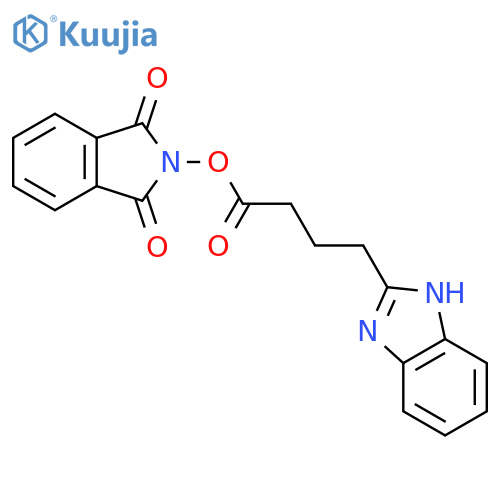 1,3-dioxo-2,3-dihydro-1H-isoindol-2-yl 4-(1H-1,3-benzodiazol-2-yl)butanoate structure