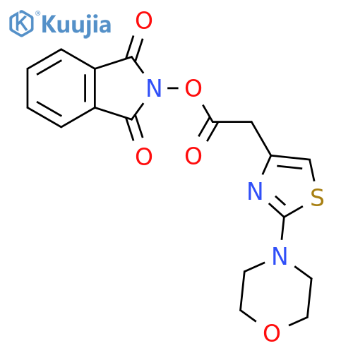 1,3-dioxo-2,3-dihydro-1H-isoindol-2-yl 2-[2-(morpholin-4-yl)-1,3-thiazol-4-yl]acetate structure