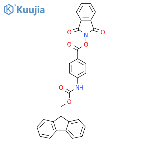 1,3-dioxo-2,3-dihydro-1H-isoindol-2-yl 4-({[(9H-fluoren-9-yl)methoxy]carbonyl}amino)benzoate structure