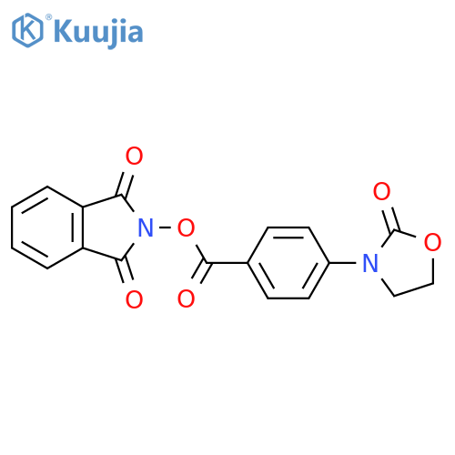 1,3-dioxo-2,3-dihydro-1H-isoindol-2-yl 4-(2-oxo-1,3-oxazolidin-3-yl)benzoate structure