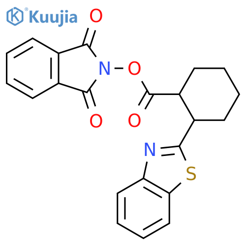 1,3-dioxo-2,3-dihydro-1H-isoindol-2-yl 2-(1,3-benzothiazol-2-yl)cyclohexane-1-carboxylate structure