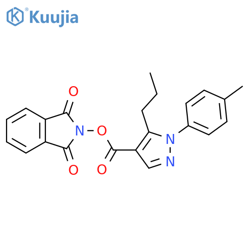1,3-dioxo-2,3-dihydro-1H-isoindol-2-yl 1-(4-methylphenyl)-5-propyl-1H-pyrazole-4-carboxylate structure