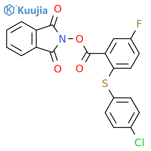 1,3-dioxo-2,3-dihydro-1H-isoindol-2-yl 2-[(4-chlorophenyl)sulfanyl]-5-fluorobenzoate structure