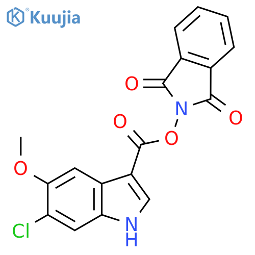 1,3-dioxo-2,3-dihydro-1H-isoindol-2-yl 6-chloro-5-methoxy-1H-indole-3-carboxylate structure