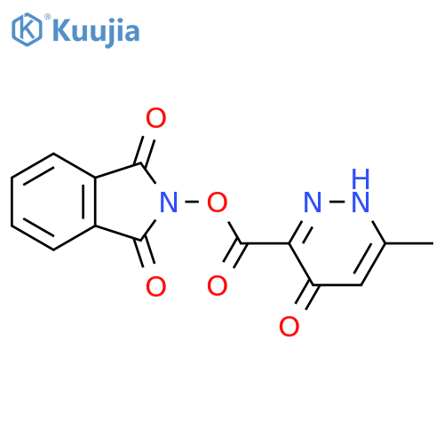 1,3-dioxo-2,3-dihydro-1H-isoindol-2-yl 6-methyl-4-oxo-1,4-dihydropyridazine-3-carboxylate structure