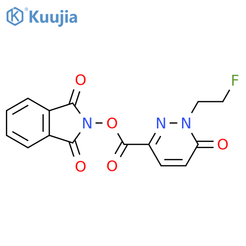 1,3-dioxo-2,3-dihydro-1H-isoindol-2-yl 1-(2-fluoroethyl)-6-oxo-1,6-dihydropyridazine-3-carboxylate structure