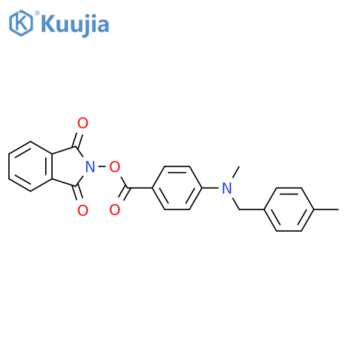 1,3-dioxo-2,3-dihydro-1H-isoindol-2-yl 4-{methyl[(4-methylphenyl)methyl]amino}benzoate structure