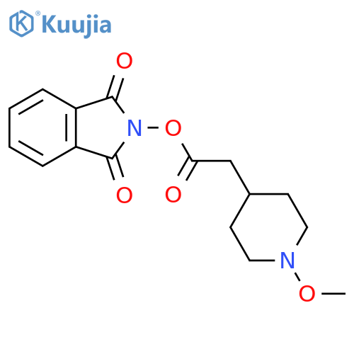 1,3-dioxo-2,3-dihydro-1H-isoindol-2-yl 2-(1-methoxypiperidin-4-yl)acetate structure