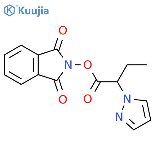 1,3-dioxo-2,3-dihydro-1H-isoindol-2-yl 2-(1H-pyrazol-1-yl)butanoate structure