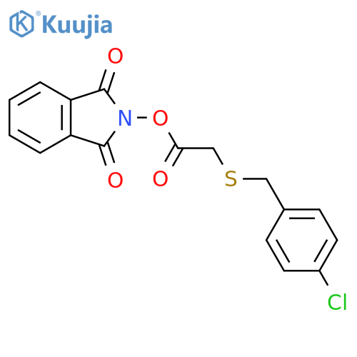 1,3-dioxo-2,3-dihydro-1H-isoindol-2-yl 2-{[(4-chlorophenyl)methyl]sulfanyl}acetate structure