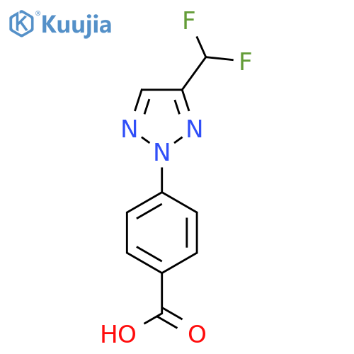 4-[4-(Difluoromethyl)triazol-2-yl]benzoic acid structure