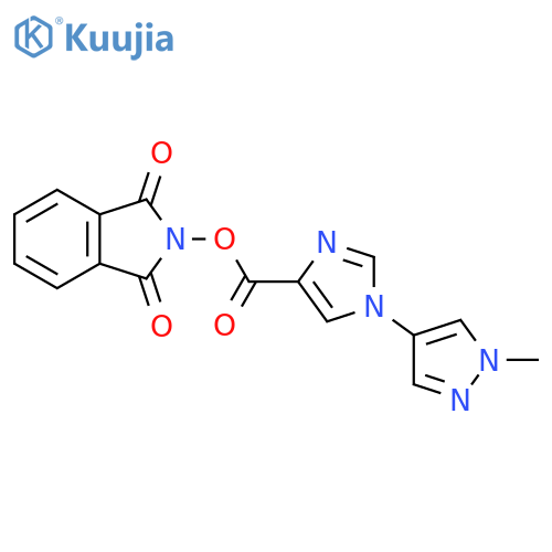 1,3-dioxo-2,3-dihydro-1H-isoindol-2-yl 1-(1-methyl-1H-pyrazol-4-yl)-1H-imidazole-4-carboxylate structure