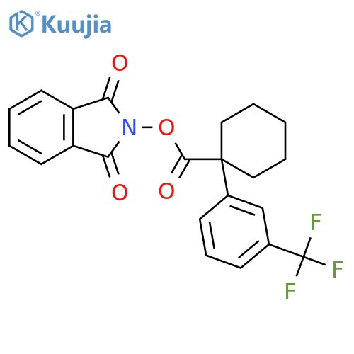 1,3-dioxo-2,3-dihydro-1H-isoindol-2-yl 1-[3-(trifluoromethyl)phenyl]cyclohexane-1-carboxylate structure