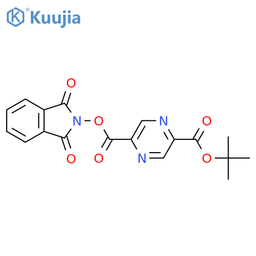 2-tert-butyl 5-(1,3-dioxo-2,3-dihydro-1H-isoindol-2-yl) pyrazine-2,5-dicarboxylate structure