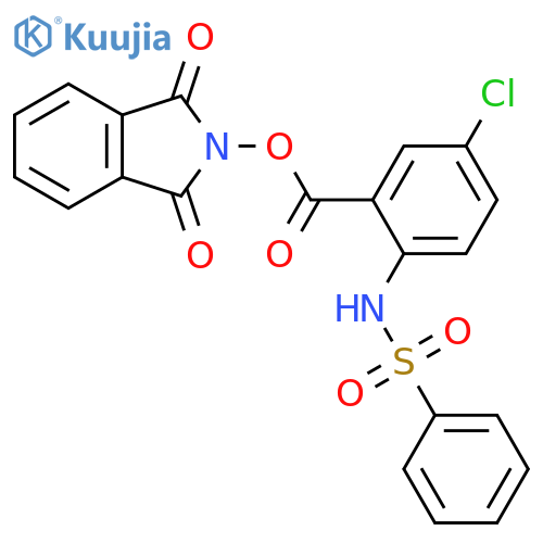 1,3-dioxo-2,3-dihydro-1H-isoindol-2-yl 2-benzenesulfonamido-5-chlorobenzoate structure