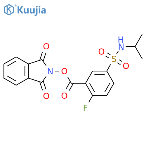 1,3-dioxo-2,3-dihydro-1H-isoindol-2-yl 2-fluoro-5-[(propan-2-yl)sulfamoyl]benzoate structure