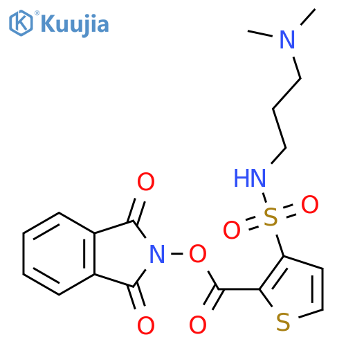 1,3-dioxo-2,3-dihydro-1H-isoindol-2-yl 3-{[3-(dimethylamino)propyl]sulfamoyl}thiophene-2-carboxylate structure