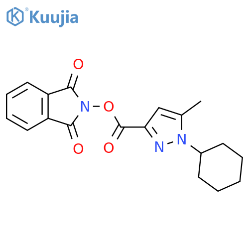 1,3-dioxo-2,3-dihydro-1H-isoindol-2-yl 1-cyclohexyl-5-methyl-1H-pyrazole-3-carboxylate structure