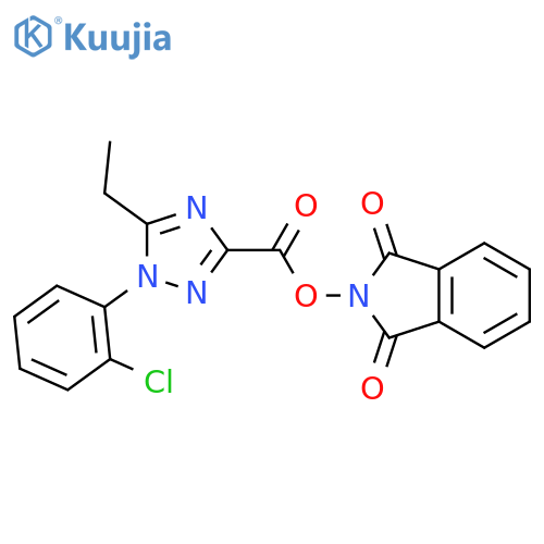1,3-dioxo-2,3-dihydro-1H-isoindol-2-yl 1-(2-chlorophenyl)-5-ethyl-1H-1,2,4-triazole-3-carboxylate structure