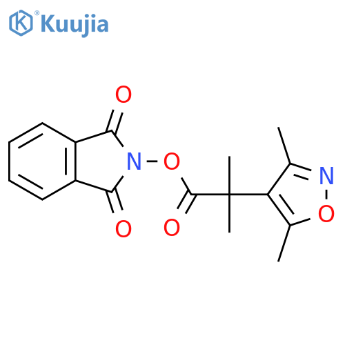 1,3-dioxo-2,3-dihydro-1H-isoindol-2-yl 2-(dimethyl-1,2-oxazol-4-yl)-2-methylpropanoate structure