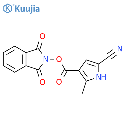 1,3-dioxo-2,3-dihydro-1H-isoindol-2-yl 5-cyano-2-methyl-1H-pyrrole-3-carboxylate structure