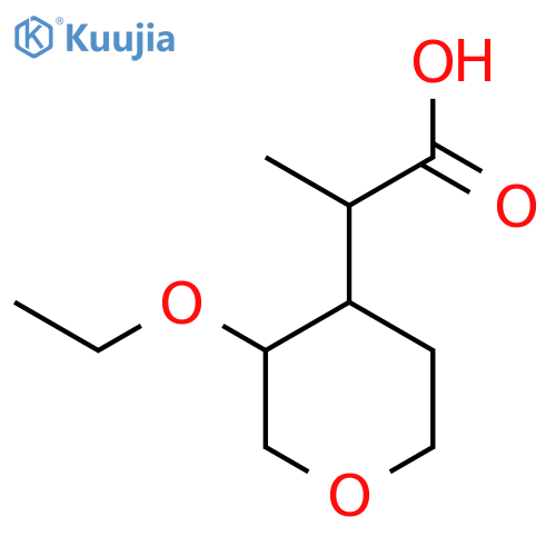 2-(3-Ethoxyoxan-4-yl)propanoic acid structure