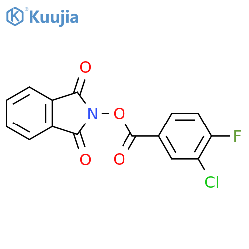 1,3-dioxo-2,3-dihydro-1H-isoindol-2-yl 3-chloro-4-fluorobenzoate structure