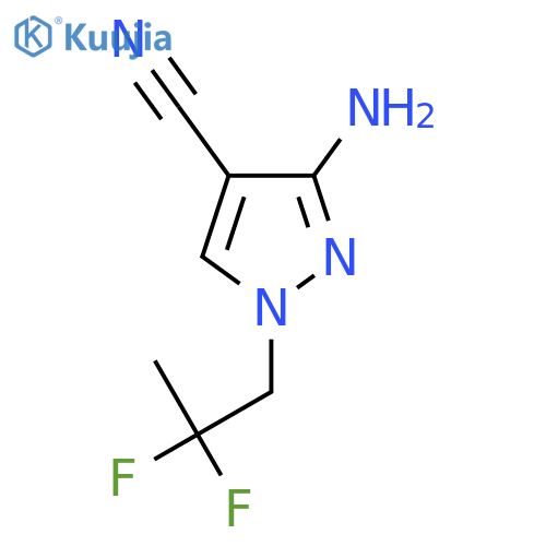 3-Amino-1-(2,2-difluoropropyl)pyrazole-4-carbonitrile structure