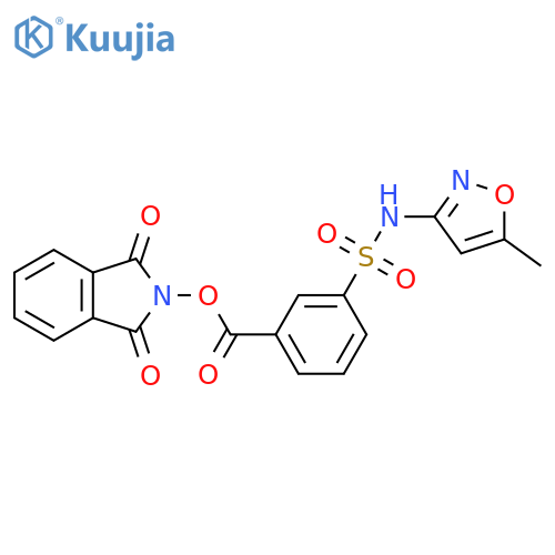 1,3-dioxo-2,3-dihydro-1H-isoindol-2-yl 3-[(5-methyl-1,2-oxazol-3-yl)sulfamoyl]benzoate structure