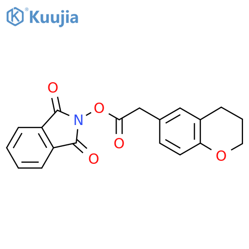 1,3-dioxo-2,3-dihydro-1H-isoindol-2-yl 2-(3,4-dihydro-2H-1-benzopyran-6-yl)acetate structure