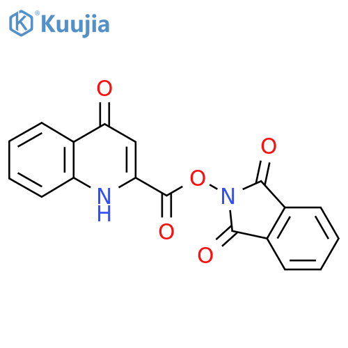 1,3-dioxo-2,3-dihydro-1H-isoindol-2-yl 4-oxo-1,4-dihydroquinoline-2-carboxylate structure