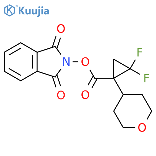 1,3-dioxo-2,3-dihydro-1H-isoindol-2-yl 2,2-difluoro-1-(oxan-4-yl)cyclopropane-1-carboxylate structure