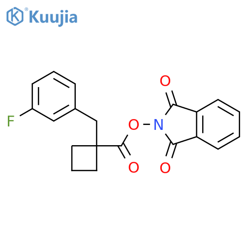 1,3-dioxo-2,3-dihydro-1H-isoindol-2-yl 1-[(3-fluorophenyl)methyl]cyclobutane-1-carboxylate structure