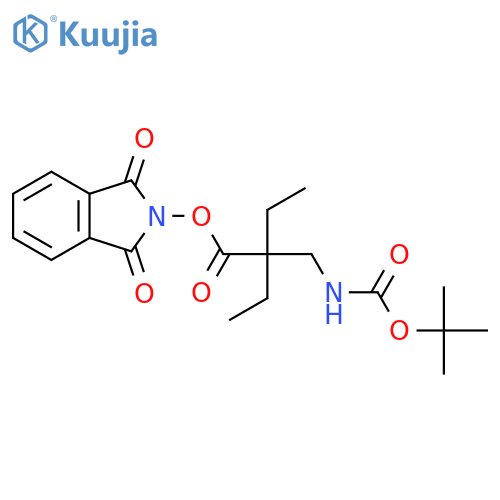 1,3-dioxo-2,3-dihydro-1H-isoindol-2-yl 2-({[(tert-butoxy)carbonyl]amino}methyl)-2-ethylbutanoate structure