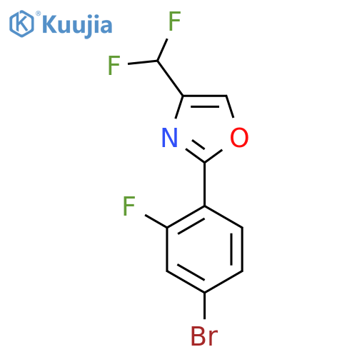 2-(4-Bromo-2-fluorophenyl)-4-(difluoromethyl)-1,3-oxazole structure
