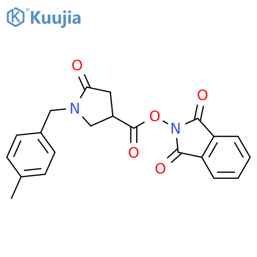 1,3-dioxo-2,3-dihydro-1H-isoindol-2-yl 1-[(4-methylphenyl)methyl]-5-oxopyrrolidine-3-carboxylate structure