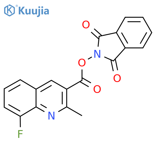 1,3-dioxo-2,3-dihydro-1H-isoindol-2-yl 8-fluoro-2-methylquinoline-3-carboxylate structure