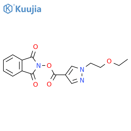 1,3-dioxo-2,3-dihydro-1H-isoindol-2-yl 1-(2-ethoxyethyl)-1H-pyrazole-4-carboxylate structure