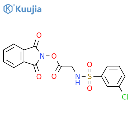 1,3-dioxo-2,3-dihydro-1H-isoindol-2-yl 2-(3-chlorobenzenesulfonamido)acetate structure