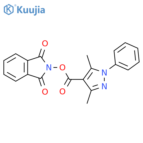 1,3-dioxo-2,3-dihydro-1H-isoindol-2-yl 3,5-dimethyl-1-phenyl-1H-pyrazole-4-carboxylate structure