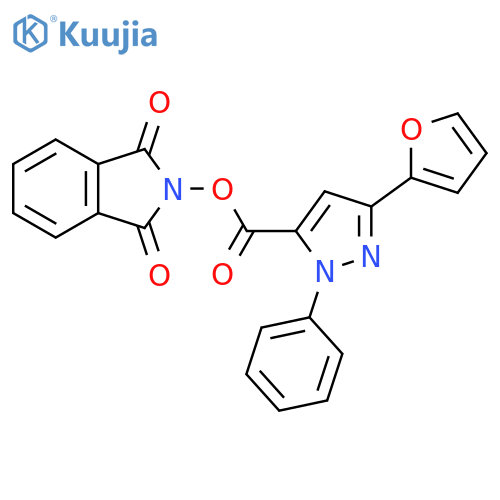 1,3-dioxo-2,3-dihydro-1H-isoindol-2-yl 3-(furan-2-yl)-1-phenyl-1H-pyrazole-5-carboxylate structure