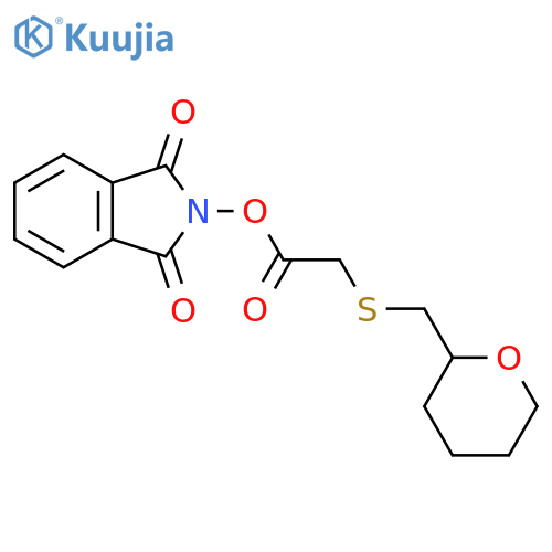 1,3-dioxo-2,3-dihydro-1H-isoindol-2-yl 2-{[(oxan-2-yl)methyl]sulfanyl}acetate structure