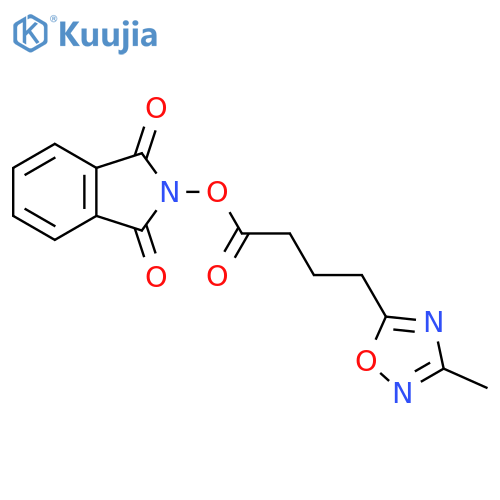 1,3-dioxo-2,3-dihydro-1H-isoindol-2-yl 4-(3-methyl-1,2,4-oxadiazol-5-yl)butanoate structure