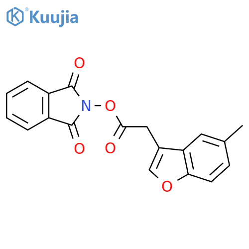 1,3-dioxo-2,3-dihydro-1H-isoindol-2-yl 2-(5-methyl-1-benzofuran-3-yl)acetate structure