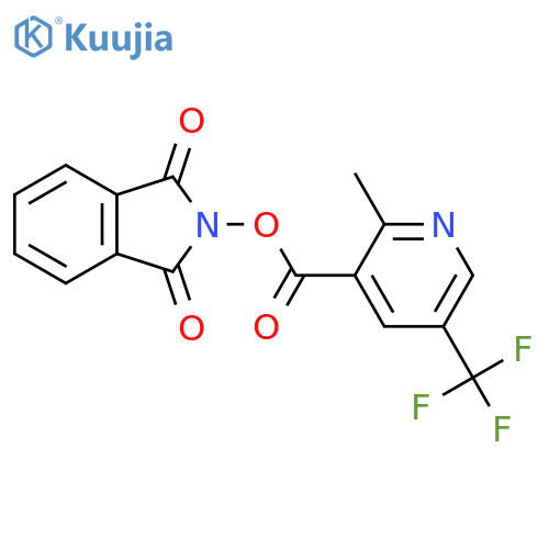 1,3-dioxo-2,3-dihydro-1H-isoindol-2-yl 2-methyl-5-(trifluoromethyl)pyridine-3-carboxylate structure