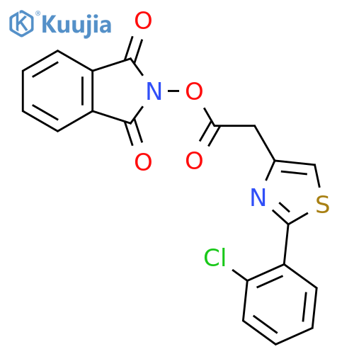 1,3-dioxo-2,3-dihydro-1H-isoindol-2-yl 2-[2-(2-chlorophenyl)-1,3-thiazol-4-yl]acetate structure