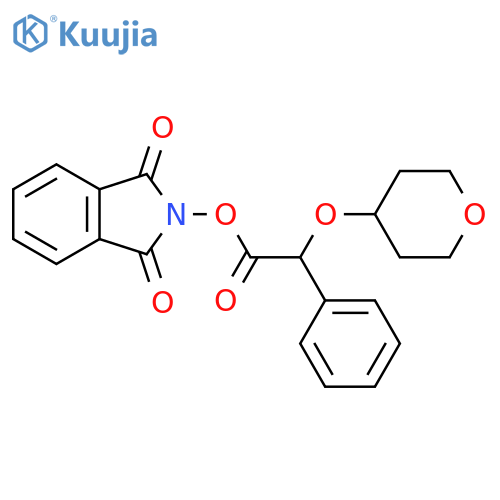 1,3-dioxo-2,3-dihydro-1H-isoindol-2-yl 2-(oxan-4-yloxy)-2-phenylacetate structure
