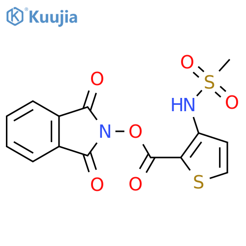 1,3-dioxo-2,3-dihydro-1H-isoindol-2-yl 3-methanesulfonamidothiophene-2-carboxylate structure