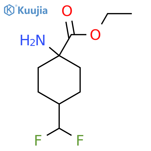 Ethyl 1-amino-4-(difluoromethyl)cyclohexane-1-carboxylate structure